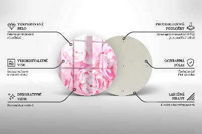 Üveg alátét gyertyákhoz Finom bazsarózsa