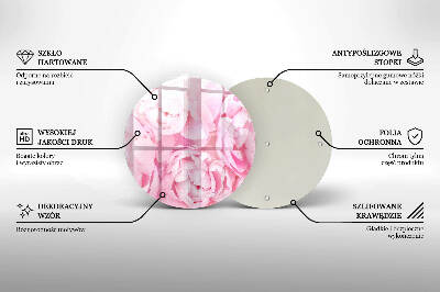 Üveg alátét gyertyákhoz Finom bazsarózsa