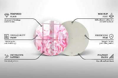 Üveg alátét gyertyákhoz Finom bazsarózsa