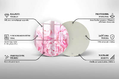Üveg alátét gyertyákhoz Finom bazsarózsa