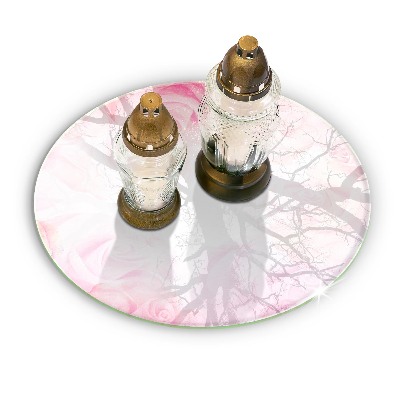 Üveg alátét gyertyákhoz Finom rózsák háttér