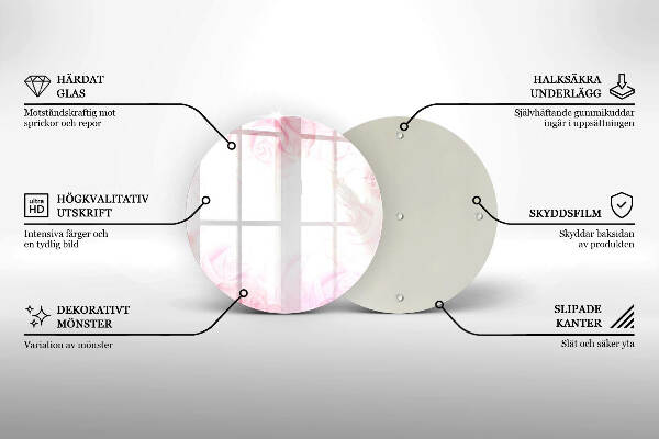Üveg alátét gyertyákhoz Finom rózsák háttér