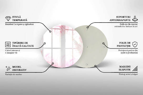 Üveg alátét gyertyákhoz Finom rózsák háttér