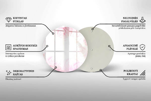 Üveg alátét gyertyákhoz Finom rózsák háttér