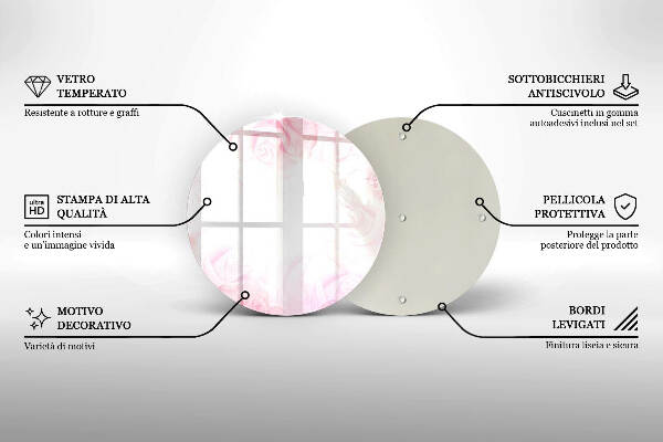 Üveg alátét gyertyákhoz Finom rózsák háttér