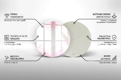 Üveg alátét gyertyákhoz Finom rózsák háttér