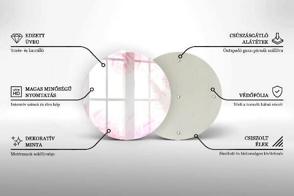 Üveg alátét gyertyákhoz Finom rózsák háttér