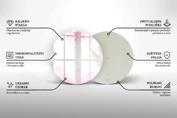 Üveg alátét gyertyákhoz Finom rózsák háttér