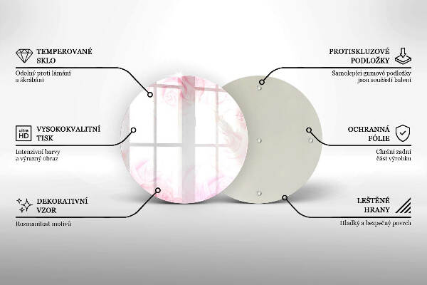 Üveg alátét gyertyákhoz Finom rózsák háttér