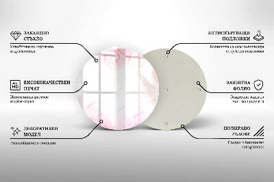Üveg alátét gyertyákhoz Finom rózsák háttér