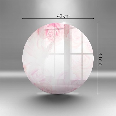 Üveg alátét gyertyákhoz Finom rózsák háttér