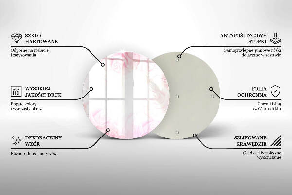 Üveg alátét gyertyákhoz Finom rózsák háttér