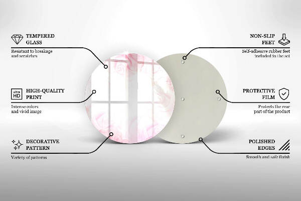 Üveg alátét gyertyákhoz Finom rózsák háttér