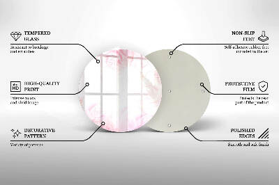 Üveg alátét gyertyákhoz Finom rózsák háttér