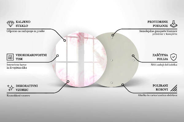 Üveg alátét gyertyákhoz Finom rózsák háttér