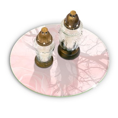 Síri gyertya alátét Pasztell rózsák háttér