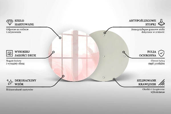 Síri gyertya alátét Pasztell rózsák háttér