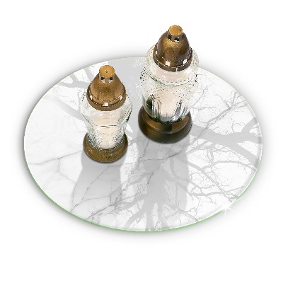 Üveg alátét gyertyákhoz Márvány kő háttér