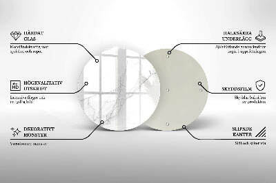 Üveg alátét gyertyákhoz Márvány kő háttér