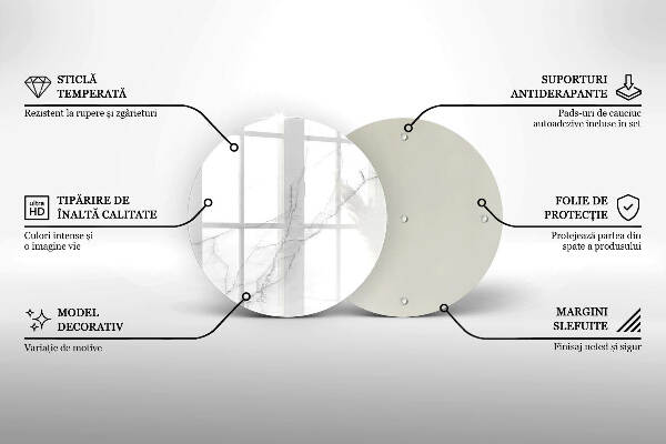 Üveg alátét gyertyákhoz Márvány kő háttér