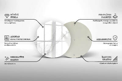 Üveg alátét gyertyákhoz Márvány kő háttér