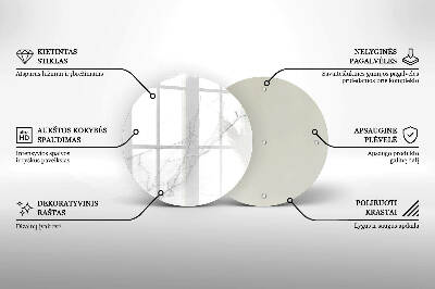 Üveg alátét gyertyákhoz Márvány kő háttér