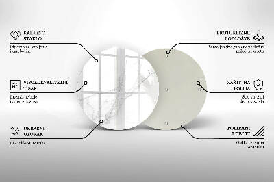 Üveg alátét gyertyákhoz Márvány kő háttér