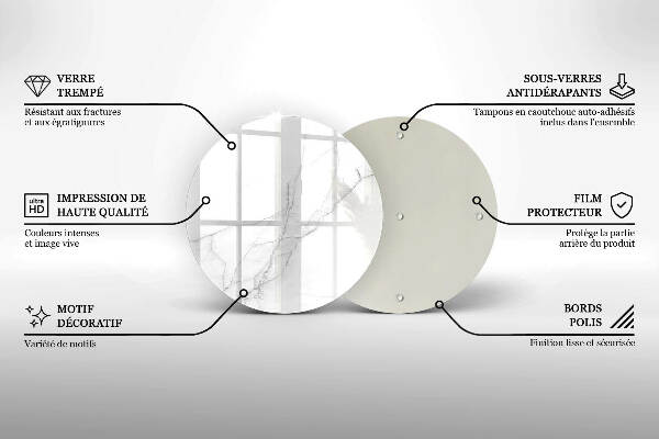 Üveg alátét gyertyákhoz Márvány kő háttér
