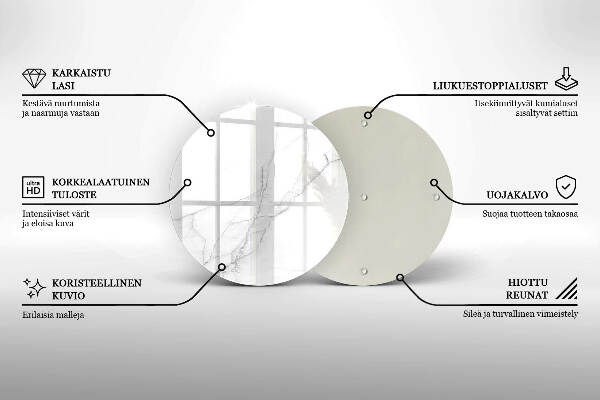 Üveg alátét gyertyákhoz Márvány kő háttér