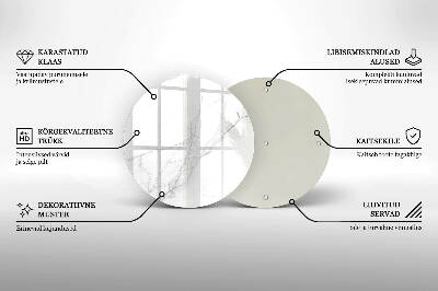 Üveg alátét gyertyákhoz Márvány kő háttér