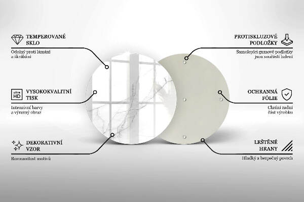 Üveg alátét gyertyákhoz Márvány kő háttér