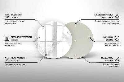 Üveg alátét gyertyákhoz Márvány kő háttér
