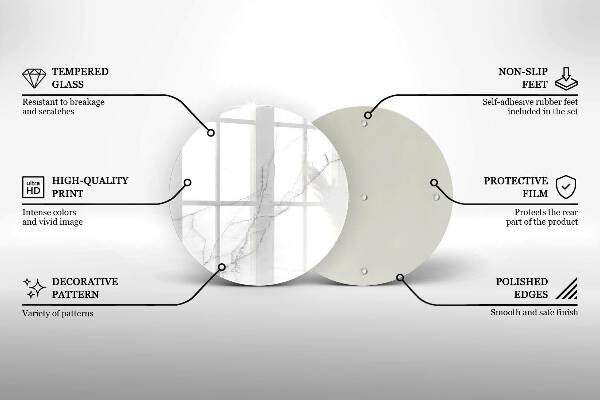Üveg alátét gyertyákhoz Márvány kő háttér
