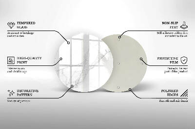 Üveg alátét gyertyákhoz Márvány kő háttér