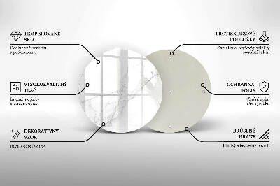 Üveg alátét gyertyákhoz Márvány kő háttér