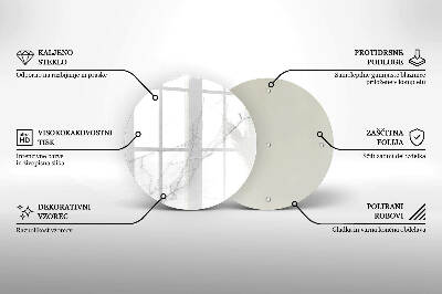 Üveg alátét gyertyákhoz Márvány kő háttér