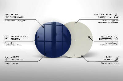 Üveg alátét gyertyákhoz Szín kék