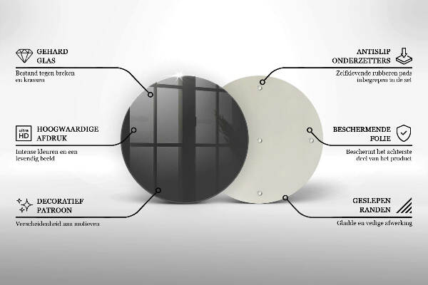 Üveg alátét gyertyákhoz Szürke szín