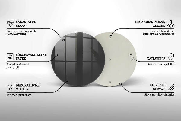 Üveg alátét gyertyákhoz Szürke szín