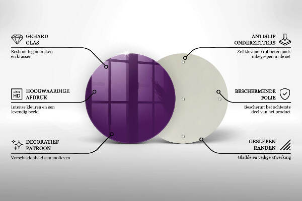 Síri gyertya alátét Ibolya