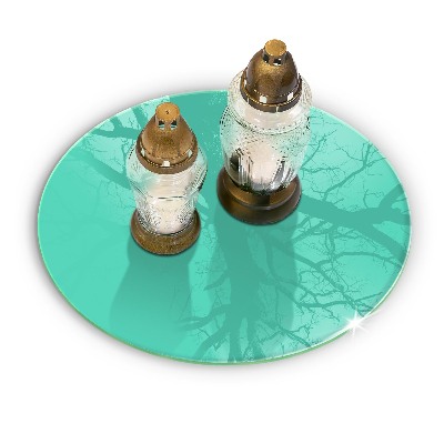 Üveg alátét gyertyákhoz Szín zöld