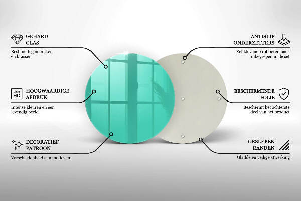 Üveg alátét gyertyákhoz Szín zöld