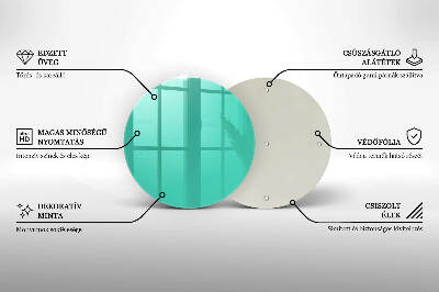 Üveg alátét gyertyákhoz Szín zöld