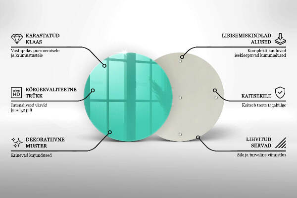 Üveg alátét gyertyákhoz Szín zöld
