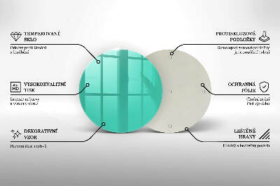 Üveg alátét gyertyákhoz Szín zöld