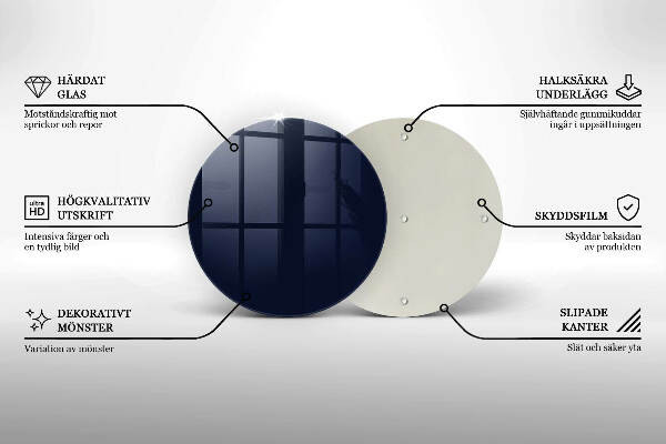 Üveg alátét gyertyákhoz Sötétkék színű