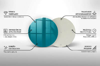 Síri gyertya alátét Türkiz színű