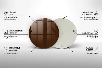 Síri gyertya alátét Barna színű