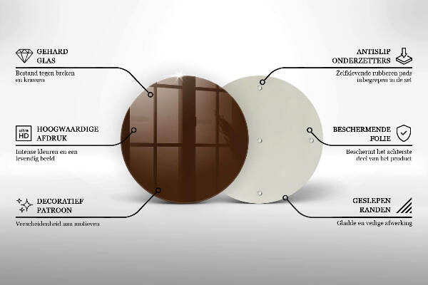 Síri gyertya alátét Barna színű