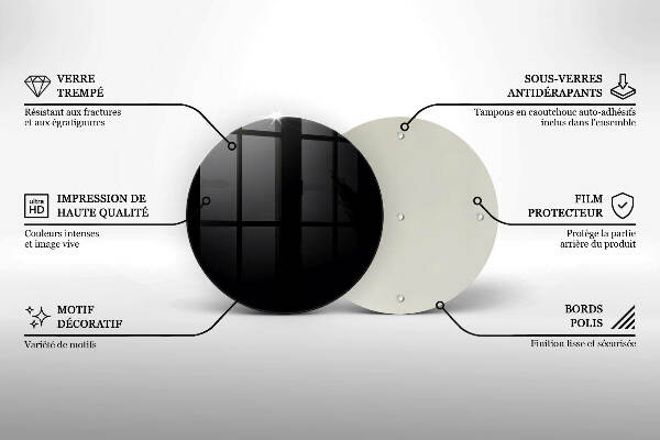 Üveg alátét gyertyákhoz Szín: fekete
